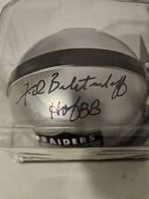 2012 Leaf Fred Biletnikoff HOF 88 Autographed Mini Helmet Raiders Riddell NFL