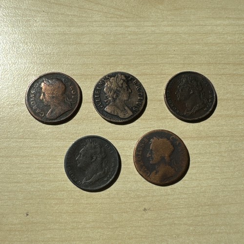 5 X Monete Miste Farthing 1/4d Rame ASTA SENZA RISERVA #12