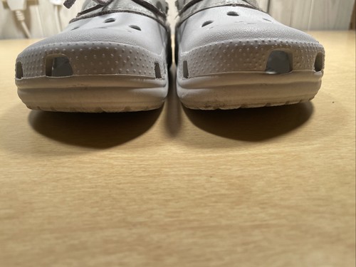 Crocs Boat Shoes Men 6 Women 8 Crew Islander Shoes Beige Leather Rubber - Picture 7 of 12