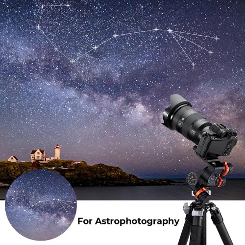 K&F Concept 3-Wege Zahnkopf Astrofotografie Stativkopf Aluminium 1/4" 360... - Bild 6 von 6