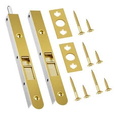 2 Pack Flush Bolt for Double Door, 7 Inch Heavy Duty Flush Latch Bolts, French