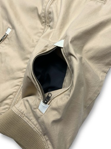 Chaqueta de bombardero vintage Diesel beige para hombre talla XL informal con cremallera Y2K - Imagen 15 de 22