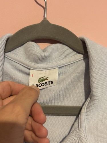 Polo Lacoste bleu taille XL en bon état - Imagen 4 de 5
