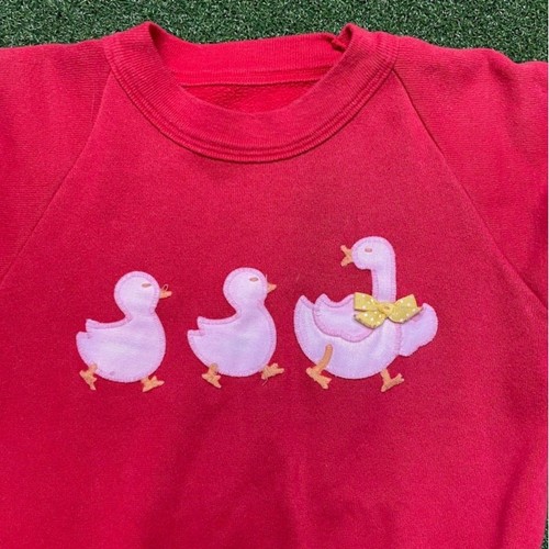 Vintage 90s Y2K Mother Goose Embroidered Girls Crewneck Sz M - Picture 2 of 4