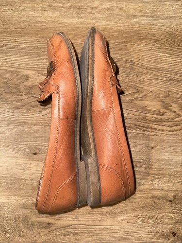 Tommy Hilfiger Women’s Loafers Tan Leather Brown Camel Size 7.5 M - Picture 2 of 4
