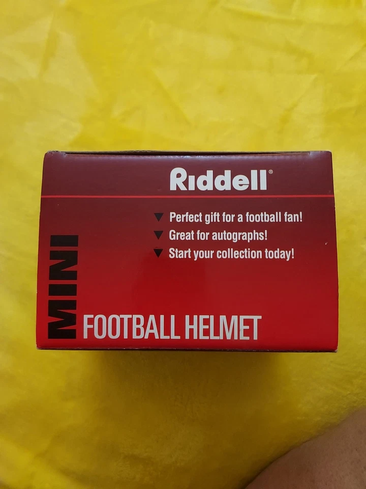 Mini casco de fútbol americano Riddell 1995 NFL Miami Dolphins CON BARBIJO raro nuevo en caja Foto 2 de 4