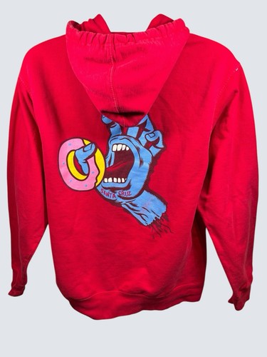 Odd Future Santa Cruz Rojo Gráfico Monopatín Pullover Sudadera con Capucha Grande - Imagen 6 de 12