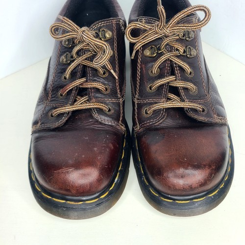 Zapatos Oxford Gruesos Con Cordones Marrón De Colección Dr Martens 8A47 Para Hombres 10 Hechos en Inglaterra - Imagen 5 de 9