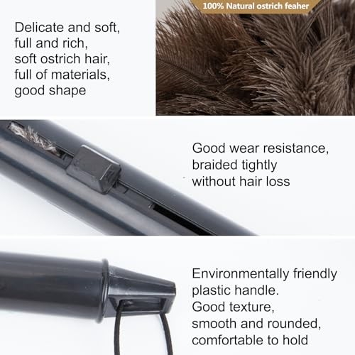 Ostrich Feather Duster Retractable Pack,16 inch Genuine Fluffy Natural 2 - Bild 5 von 6