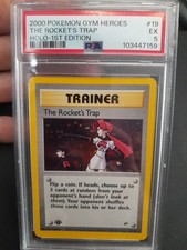 The Rocket's Trap 019/132 Gym Heroes Holo PSA 5  (Regrade?)