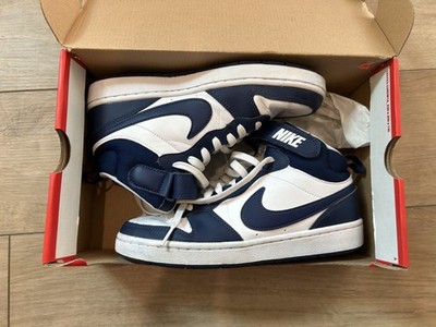 Size 6 youth - Nike Court Borough 2 Mid White Signal Blue