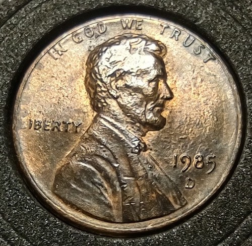 1985 D Lincoln Memorial Cent Denver Mint DDR, Broad Struck, Improper Anneal - Picture 4 of 24