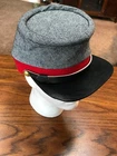 Reproduction Civil War CS artillery kepi, 7 1/8th, Campaigner Quality