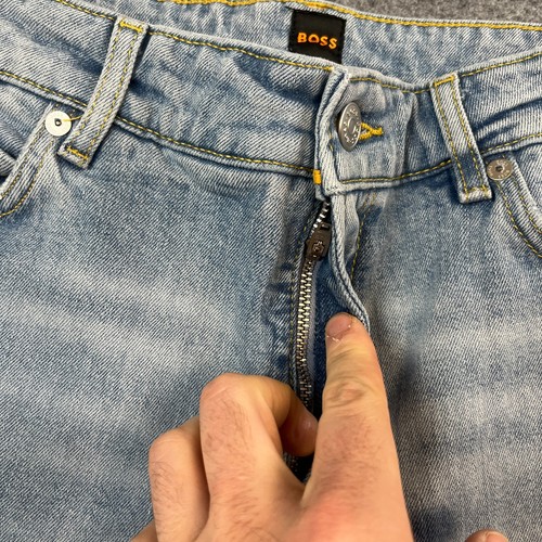 Hugo Boss Womens Mom Jeans Tapered Barrel 30 26 UK 12 High Waist Light Blue Ruth - Picture 11 of 13