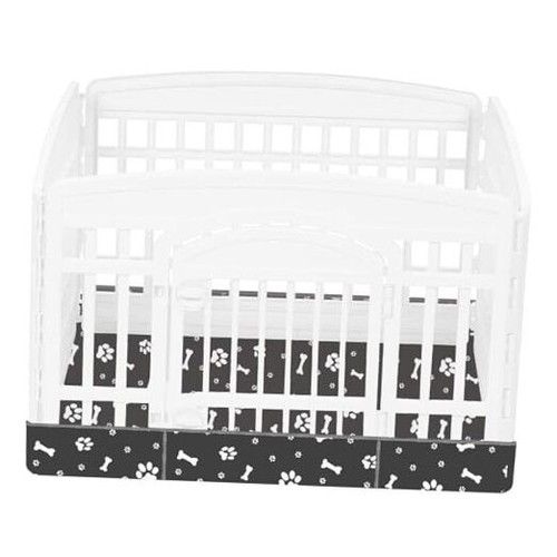 Dog Playpen Bottom for 36" Inch Pet Playpen with 4 Panels, Dog Crate Black