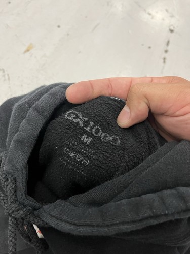 GX1000 Horror Logo Hoodie Mens MEDIUM Black Skate San Francisco Hill Bomb Street - Picture 3 of 6