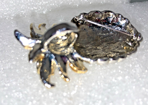 Set mit fruchtigen Ananas gold & silberfarben Anstecknadel oder Anhänger & Ohrringe - Bild 6 von 6