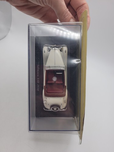 IXO? 1:43, Salmson S4E, 1938, coche modelo diecast blanco y negro y vitrina. - Imagen 23 de 24
