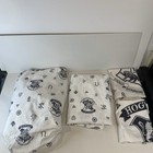 Harry Potter Flat, Fitted, 2 Pillow Cases Full Sheets Hogwarts Symbols