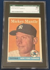 1958 Topps #150 Mickey Mantle SGC 4 VG EX