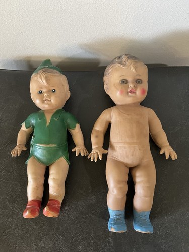 Muñecas de juguete vintage Peter Pan Tod L Tim Squeaky años 50 - Imagen 14 de 18