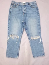 Next Jeans Size 14 Straight High Waist Crop