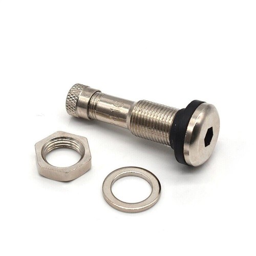4X TR416 1.5" Long Chrome Clamp In Valve Stem for .453 and .625 Valve Holes US - Picture 3 of 6