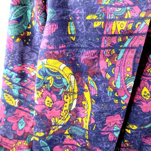 LuLaRoe The Madison Damen 3XL Mehrfarbig Blumen Plissee Stretch Schlag Rock Neu - Bild 4 von 10