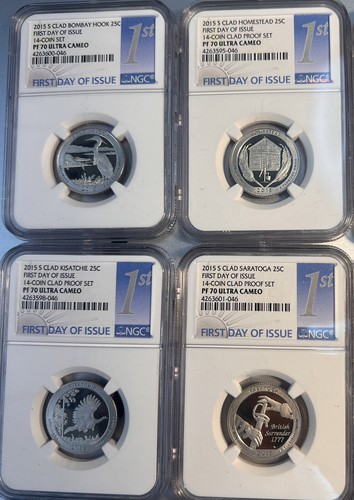 NGC PF-70 FIRST DAY ISSUE! 2015 CLAD PROOF SET 14 COINS - Picture 5 of 8