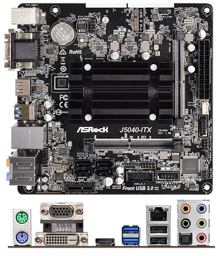 ASRock J5040-ITX (Intel Pentium Silber J5040 4x2.0Ghz, 4x SATA) (LÜFTERLOS
