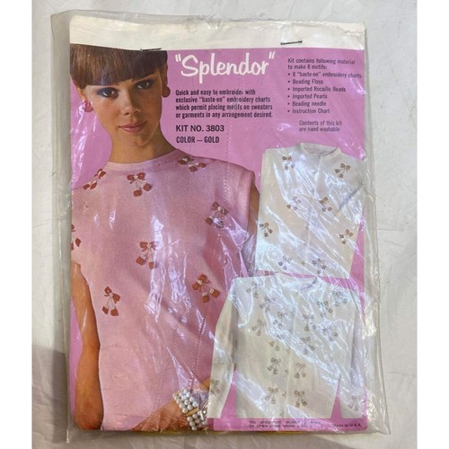 #4738 Splendor quick easy embroider kit with instructions motif - Picture 2 of 4