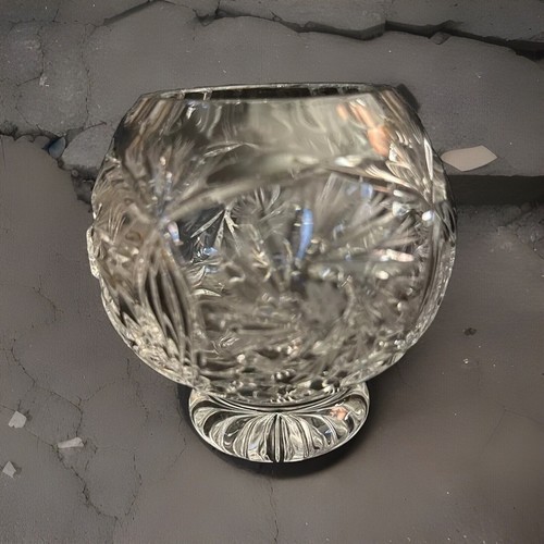 Vintage Zajecar 24% Lead Crystal Covered Pinwheel Pattern Candy Dish Yugoslavia - Picture 1 of 8
