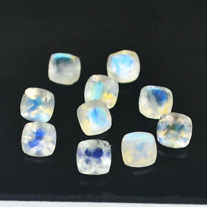 Rainbow Moonstone Square Faceted cut Calibrated Size VS Clarity Loose Gemstone