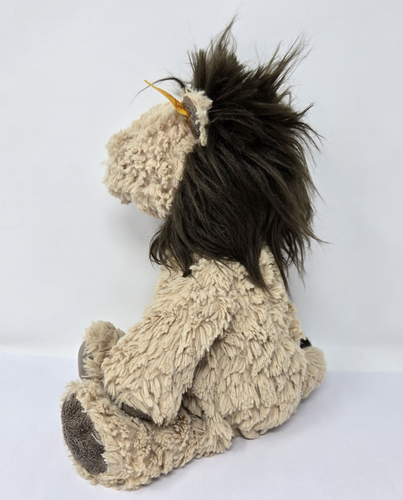 Peluche Steiff LIONEL Leone 12" morbido imbottito con bottone etichetta auricolare - beige e marrone 20 cm - Foto 8 di 14