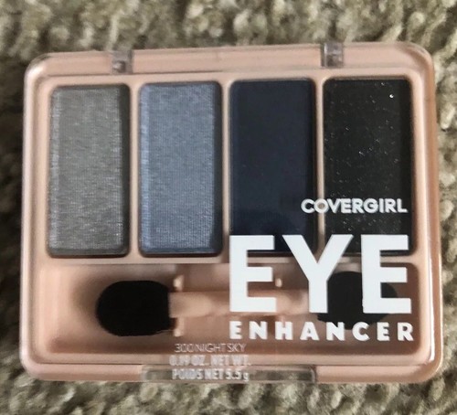 Covergirl Eye Enhancers Eyeshadow Palette Quad 300 Night Sky Blue Black Gray New - Picture 1 of 2