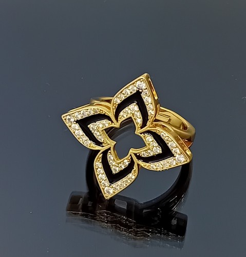 18K Gold Filled Stunning Italian Simulated Diamond 18ct GF Ring Size 8 - Picture 11 of 16