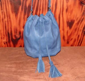 Blue-Leather-Bucket-Purse-Lucky-Brand-Super-Soft-Leather-Crossbody-pouch-bag