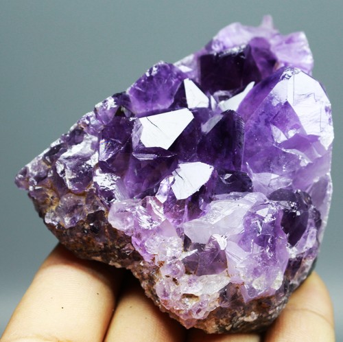 285g NATURAL URUGUAYAN AMETHYST GEODE Quartz CRYSTAL PURPLE Mineral Specimen - Picture 10 of 12