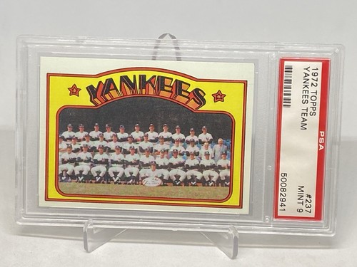 1972 Topps New York Yankees Team #237 Card Graded Psa 9 Mint!!!