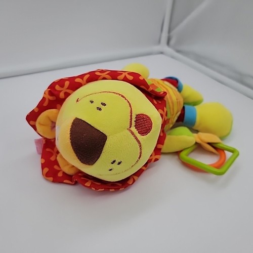 Nuby Baby Lion Teether Lovey Plush Fun Rattle Sensory Tag Stuffed Animal Toy - Picture 3 of 22
