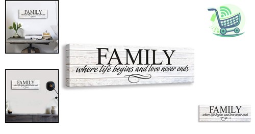Canvas Wall Art with Inspirational Family Quotes - Thoughtful Gift Idea - Picture 2 of 8