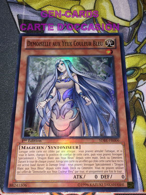 Yu Gi Oh Karte MÄDCHEN MIT BLAUEN AUGEN FARBE SDBE-FR006 1.Auflage