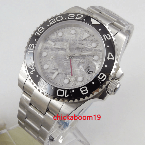 40MM White Dial Ceramic Bezel Sapphire Glass GMT Automatic Movement Men's Watch - Picture 3 of 7