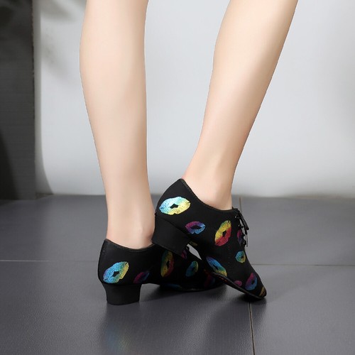 Mujeres Zapatos de Baile Latino de Salón 3.5cm 5cm Tacón Salsa Tango Moderno Jazz Zapatos - Imagen 10 de 14
