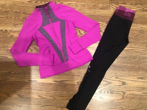 Ivivva Girls Perfect Your Practice Jacket And Full Length Ruffle Leggings, 12-14 - Picture 1 of 10
