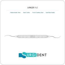 LANGER 1-2 CURETTE DENTAL HAND PERIODONTICS INSTRUMENTS CE