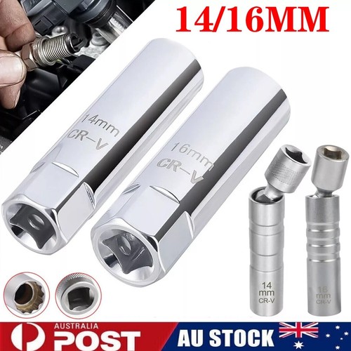14/16mm Universal Thin Wall Joint Spark Plug Socket Magnetic Wrench Removal Tool - Picture 3 of 20