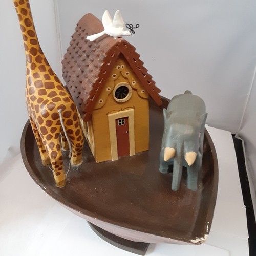 Noahs Ark Large Birdhouse Multicolor 14 X 12 X 8 Preowned - Picture 5 of 9