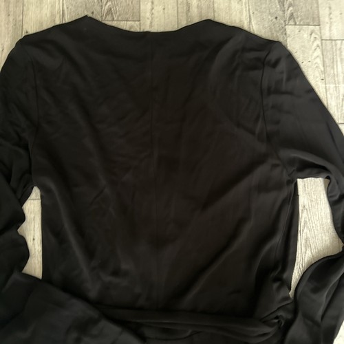 Diane von Furstenberg Tillie Mixed Media Wrap Romper in Black Women’s Size 8 - Picture 11 of 13