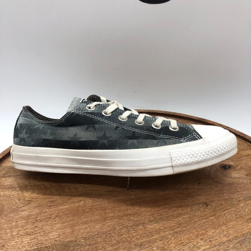 Converse Chuck Taylor Americana Damenschuhe Größe 8 Sterne & Streifen grau schwarz